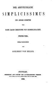 Cover of: Der abenteuerliche Simplicissimus und andere Schriften