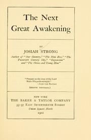 Cover of: The next great awakening by Josiah Strong