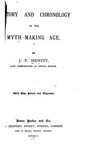 Cover of: History and chronology of the myth-making age.