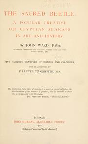 Cover of: The sacred beetle by John Ward