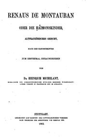 Cover of: Renaus de Montauban