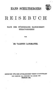 Cover of: Hans Schiltbergers Reisebuch