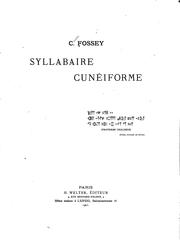 Cover of: Syllabaire cunéiforme ... by Charles Fossey
