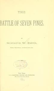 Cover of: The battle of Seven Pines.