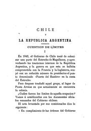 Cover of: La cuestión de límites entre la República Argentina y Chile.