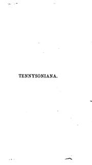Cover of: Tennysoniana.