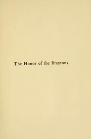 Cover of: The honor of the Braxtons: a novel
