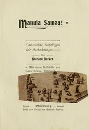 Cover of: Manuia Samoa!: Samoanische Reiseskizzen und Beobachtungen