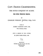 Capt. Francis Champernowne by Charles Wesley Tuttle