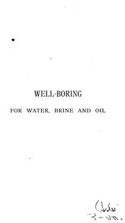 Cover of: Well-boring for water, brine and oil by C. Isler, C. Isler