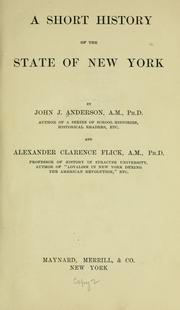 Cover of: A short history of the state of New York