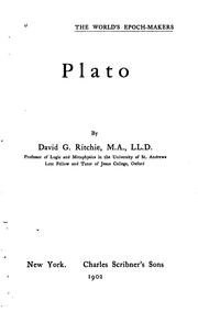 Cover of: Plato