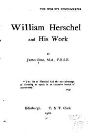 Cover of: William Herschel and his work