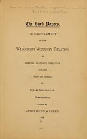 Cover of: The settlement of the waggoners' accounts relating to General Braddock's expedition towards Fort Du Quesne by Pennsylvania.