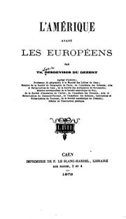 Cover of: L' Amérique avant les Européens