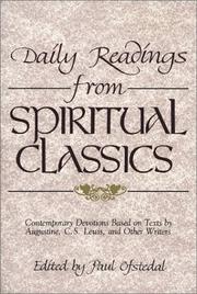 Cover of: Daily readings from spiritual classics by edited by Paul Ofstedal.