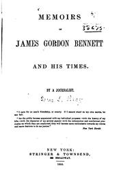 Cover of: Memoirs of James Gordon Bennett and his times