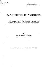 Cover of: Was middle America peopled from Asia? by Edward Sylvester Morse