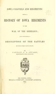 Cover of: Iowa colonels and regiments