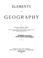 Cover of: Elements of geography