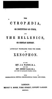 Cover of: The Cyropaedia by Xenophon