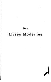 Des livres modernes qu'il convient d'acquérir by H. Bouchot