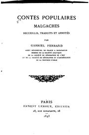 Cover of: Contes populaires malgaches: recueillis, traduits et annotés