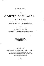 Cover of: Recueil de contes populaires slaves, traduits sur les textes originaux