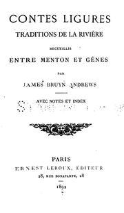 Cover of: Contes ligures: traditions de la Rivière