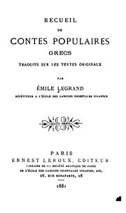 Cover of: Recueil de contes populaires grecs