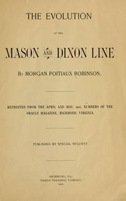 Cover of: The evolution of the Mason and Dixon line
