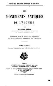Cover of: Les monuments antiques de l'Algérie by Stéphane Gsell