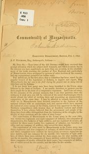 Cover of: Letter to S. F. Wetmore, Indianapolis, Feb. 3, 1863.