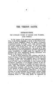 Cover of: On the Vernon Dante by Henry Clark Barlow