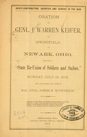 Cover of: Ohio's contribution, sacrifice and service in the war.
