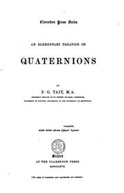 Cover of: An elementary treatise on quaternions by Peter Guthrie Tait