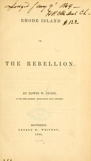 Cover of: Rhode Island in the rebellion.
