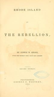 Cover of: Rhode Island in the rebellion. by Edwin Winchester Stone
