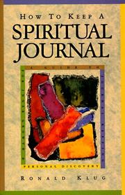 Cover of: How to keep a spiritual journal by Ron Klug