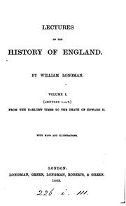 Cover of: Lectures on the history of England.