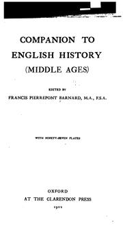 Cover of: Companion to English history (middle ages)