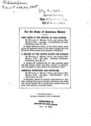 Cover of: First steps in the history of England by Arthur May Mowry