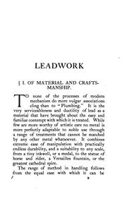 Cover of: Leadwork: old and ornamental, and for the most part English.