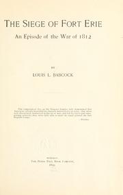 The siege of Fort Erie by Babcock, Louis L.
