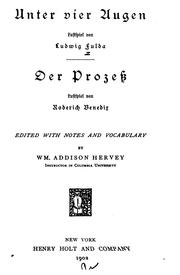 Cover of: Unter vier Augen: Lustspiel
