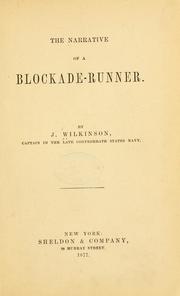 Cover of: The narrative of a blockade-runner.