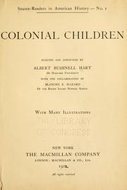 Cover of: Colonial children