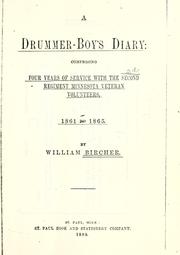 Cover of: A drummer-boy's diary: comprising four years of service with the Second Regiment Minnesota Veteran Volunteers, 1861 to 1865.