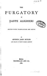 Cover of: The Purgatory of Dante Alighieri
