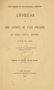 Cover of: The lessons of our national conflict: address to the alumni of Yale College, at their annual meeting, July 24, 1861